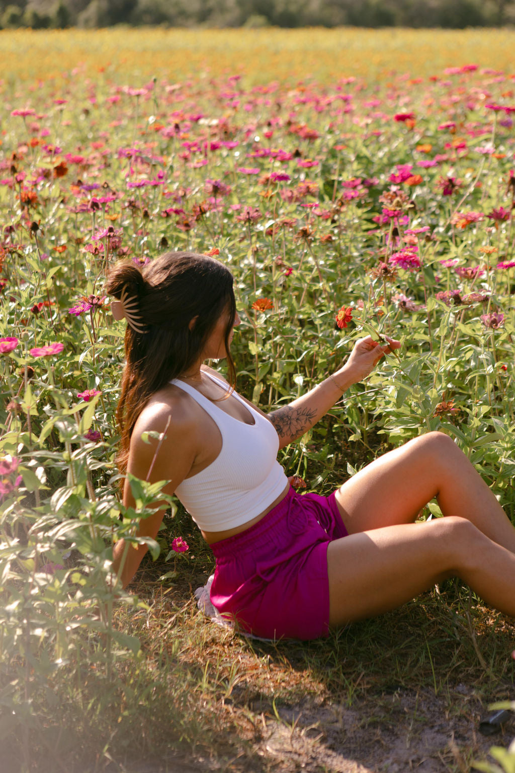 South of France Fuchsia Shorts