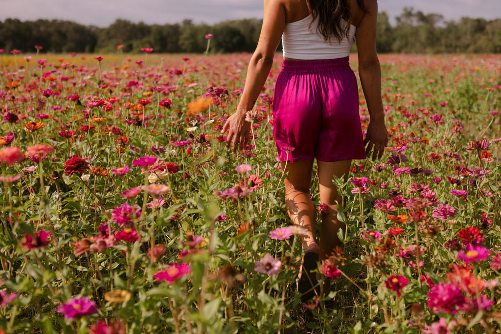 South of France Fuchsia Shorts