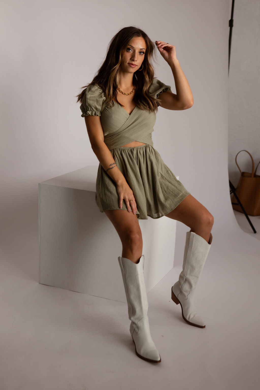 Matcha Cut-Out Romper