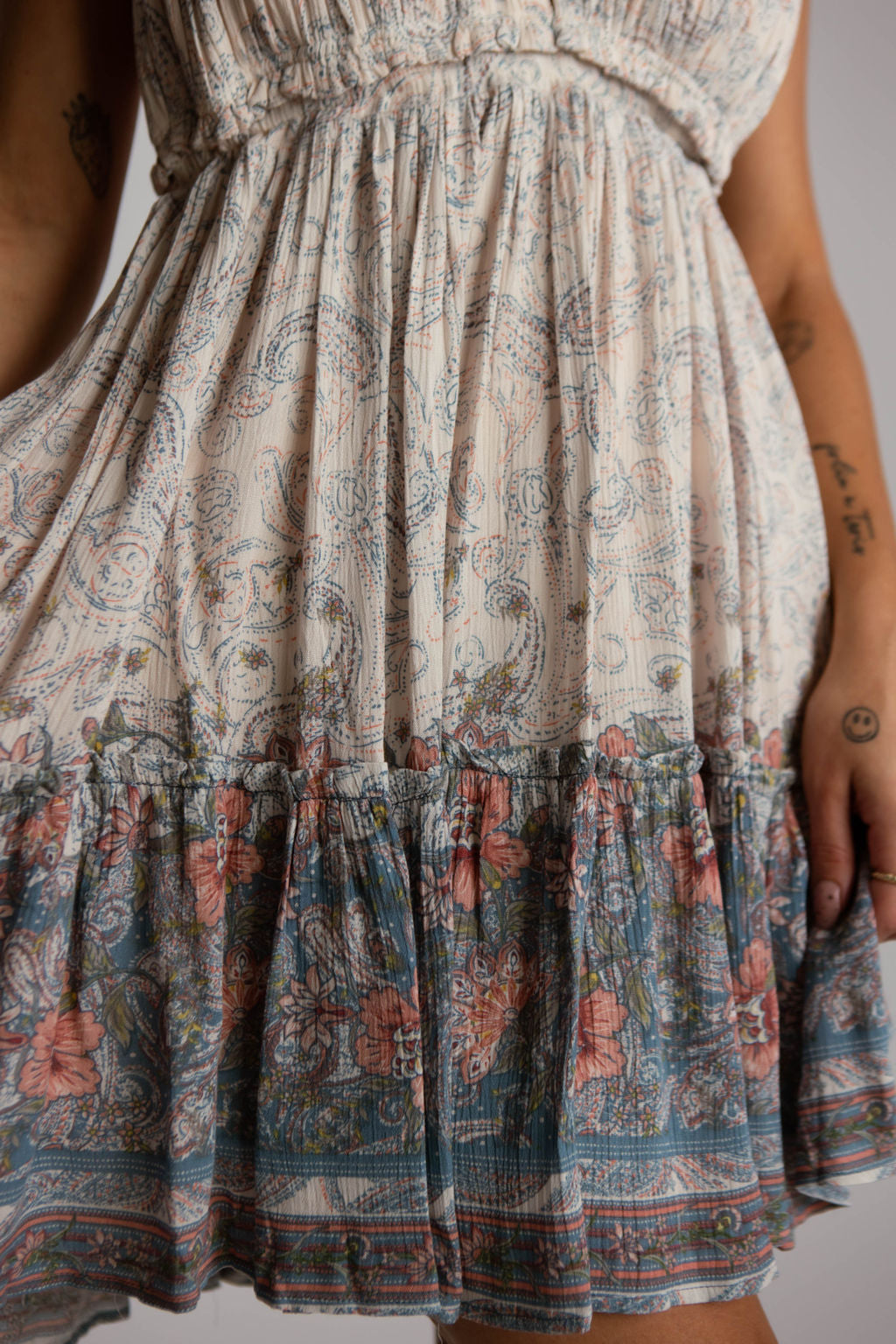 Boho Floral Trapeze Dress