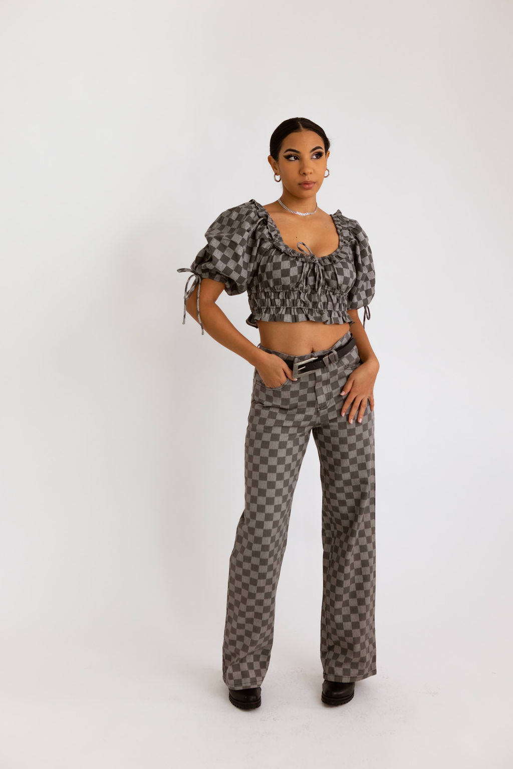 Lydia Checkered Blouse