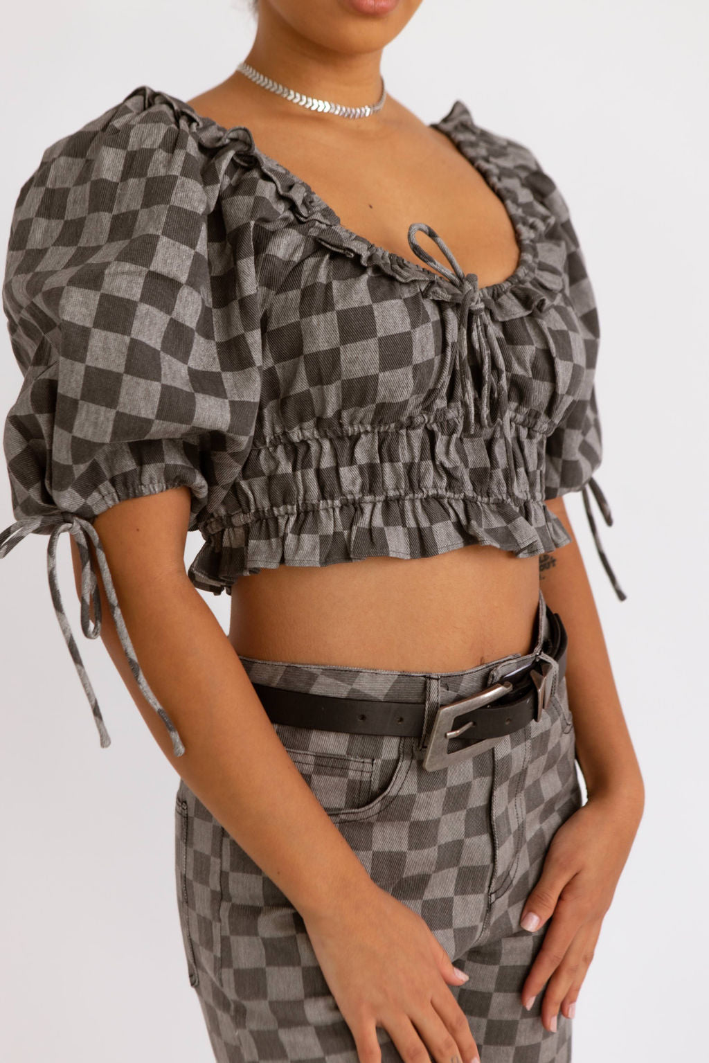 Lydia Checkered Blouse