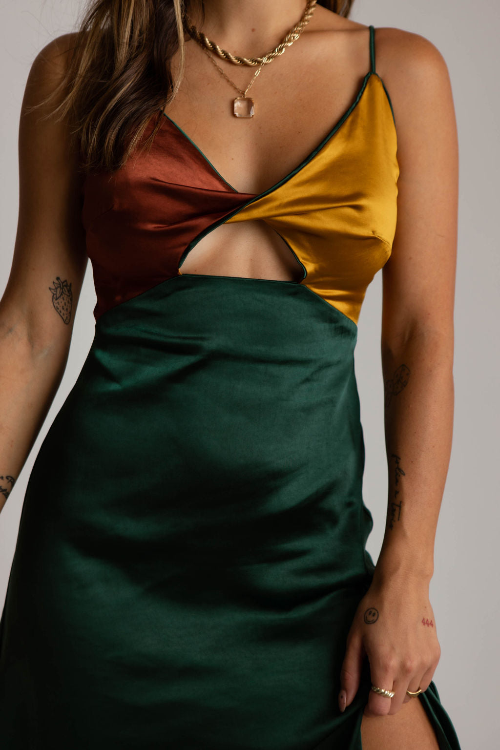 Trinity Color Block Midi Dress