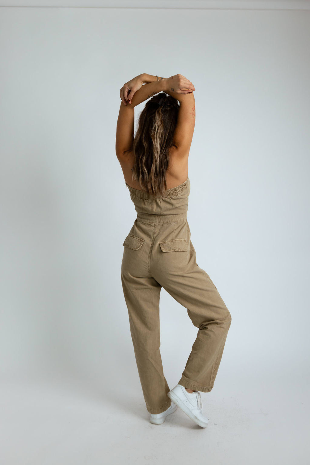 Olive Cargo Jumpsuit