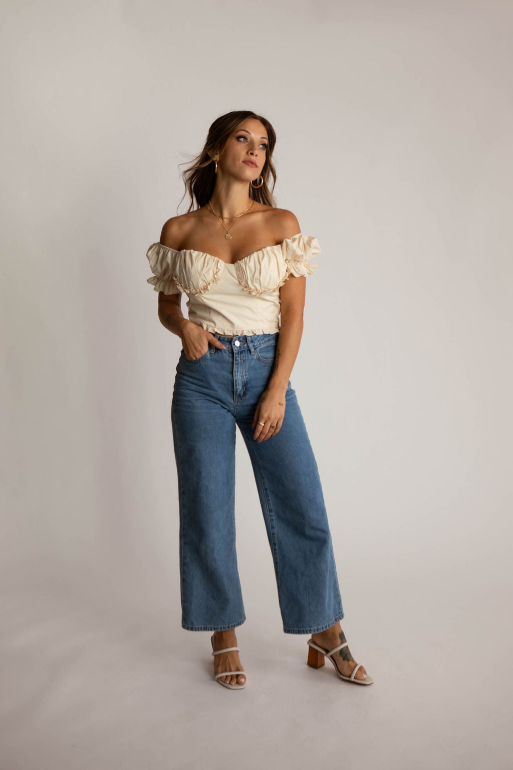 Daphne Ruched Crop Top