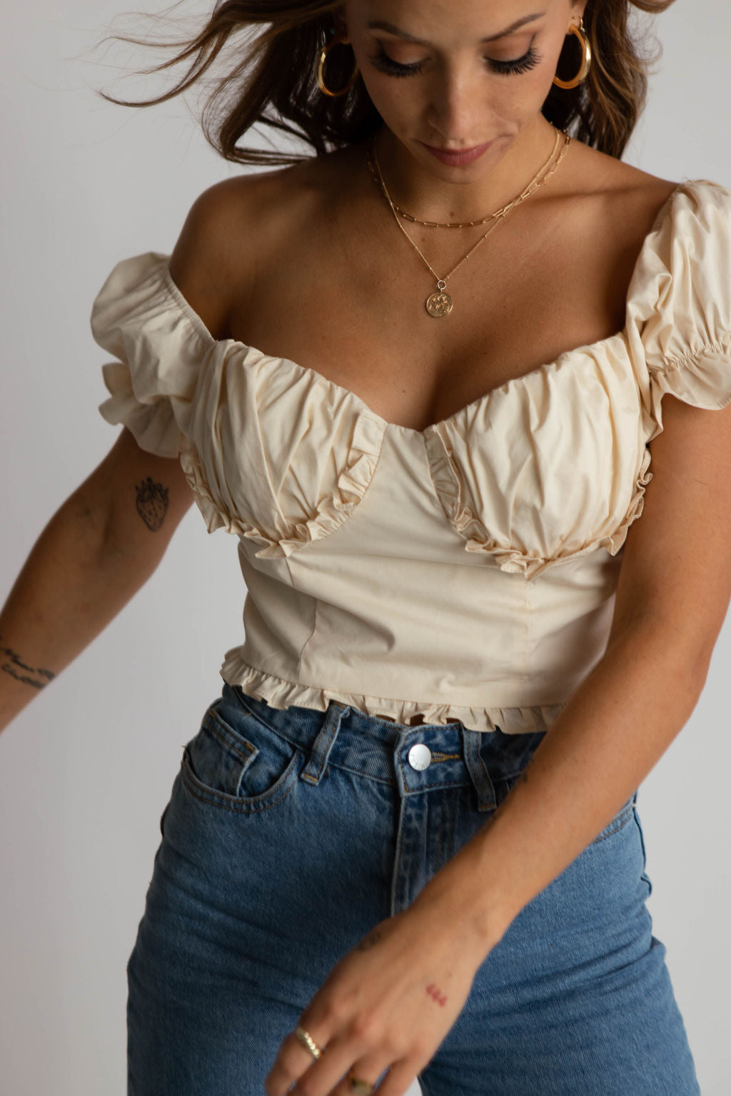 Daphne Ruched Crop Top