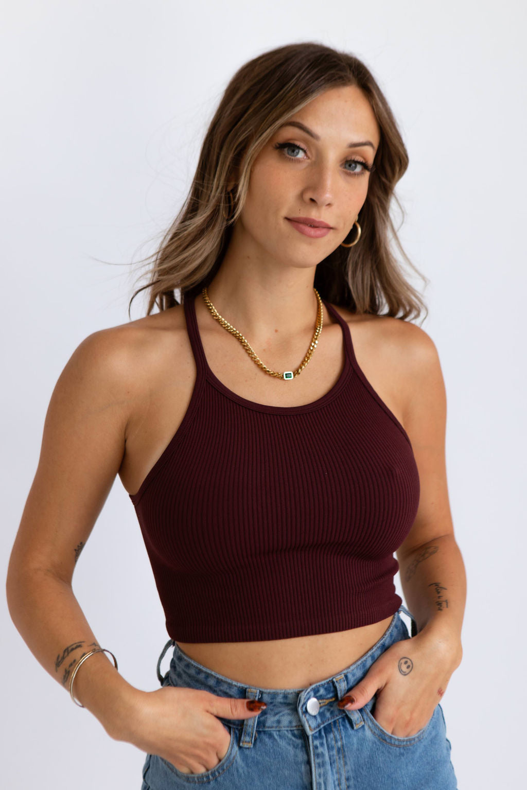 Seamless Halter Crop Top