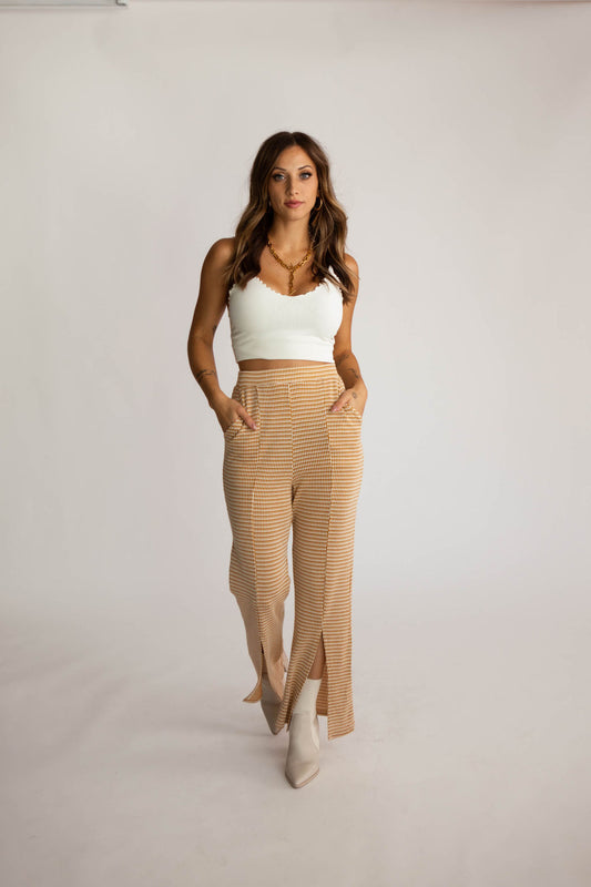 Autumn Front Slit Pants