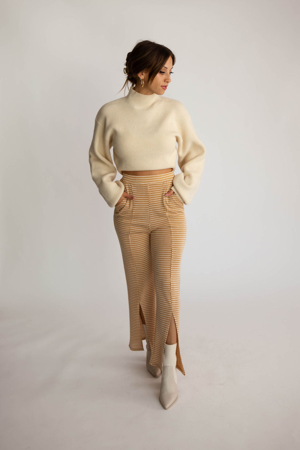 Autumn Front Slit Pants